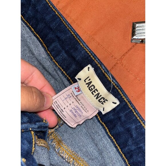 L'Agence The Affair High-rise Flared Jeans In Rinse Women's Size 29 - Picture 6 of 11